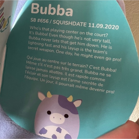 Squishmallow Bubba the Cow 8” - Picture 3 of 3